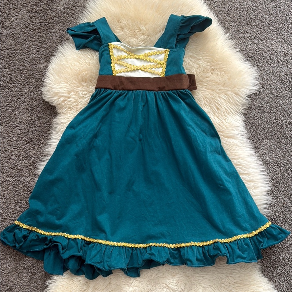 “Brave” Merida inspired cotton dress up dress